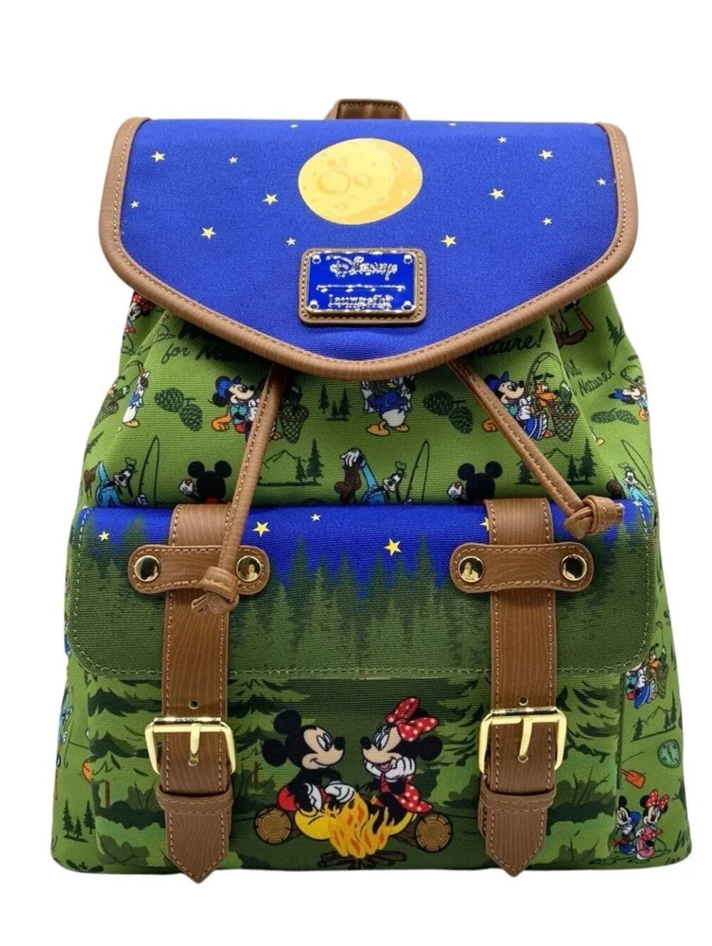 Loungefly Mickey, Minnie, & Friends Camping Scene Rucksack